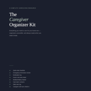 The Caregiver Organizer Kit cover by The Boujee Duck