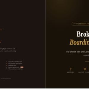 Points to Paradise and Broke to Boarding Pass digital guides by The Boujee Duck