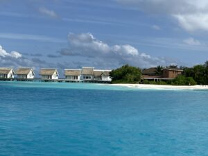 Maldives Over-Water Bungalows - the boujee duck the boujee duck Over water bungalows at Hard Rock Hotel Maldives viewed from water taxi